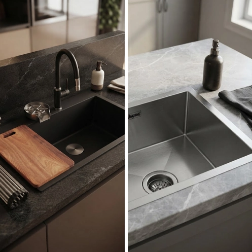 Quartz Sink vs Stainless Steel Sink – Pros & Cons